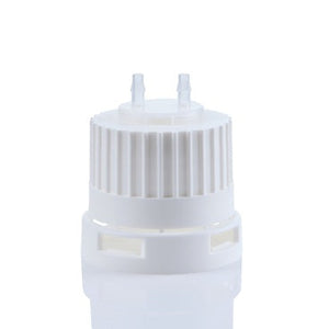 Open Top Tamper Evident VersaCap® 38-430mm with 2x Molded 1/8" HB Adapter, 4/CS | Img | Foxx  Life Sciences
