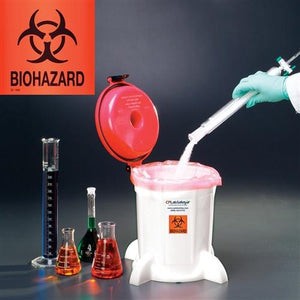CP Lab Safety Bench Top Biohazard Waste Container