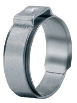 Oetiker 1-Ear Clamps, SS, 4.2mm - 5.2 mm (0.165" - 0.205"), De-Greased, 100/pk - 15400055 | img_1 | Foxx Life Sciences Global | shopfls.com