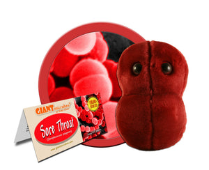 Sore Throat (Streptococcus pyogenes) - GIANTmicrobes® Plush Toy | img_1 | Foxx Life Sciences Global | shopfls.com