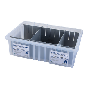 EZBio® Vactrap S ™ XL Natural Bin w/ Dividers, 16.5x10.875x5, Sterile - Laboratory waste collection container. | img_1 | Foxx Life Sciences Global | shopfls.com