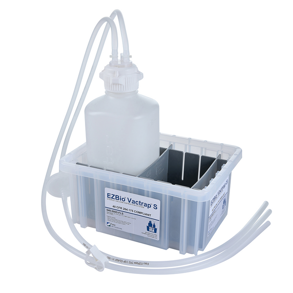 EZBio® Vactrap™ S High Density Poly Ethylene (HDPE) (Bleach-Compatible), 2L, Natural Bin, 1/4