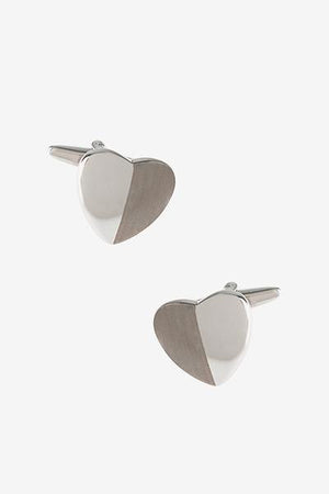 Monochrome Heart Cufflinks | img_1 | Foxx Life Sciences Global | shopfls.com
